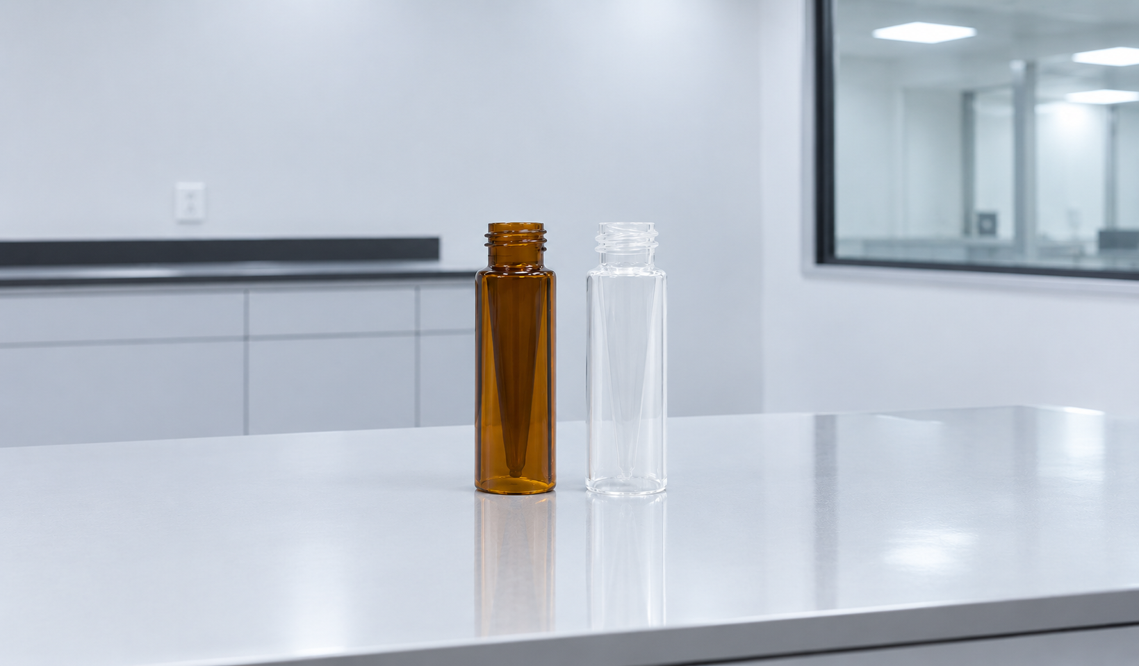 0.3mL Amber and Clear PP Micro Insert Vial, 9mm Screw Top