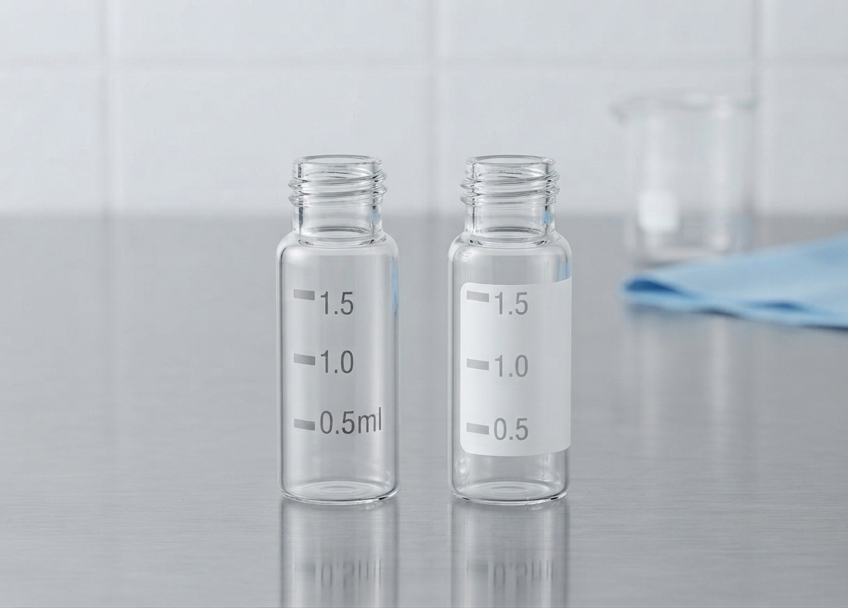 2ML 9-425 Clear Screw Vial Graduated With Marking Spot