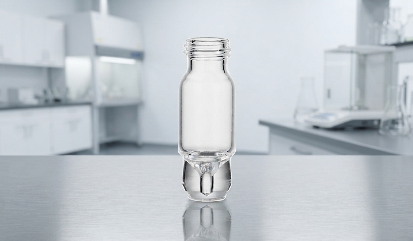9mm (1.1mL) Clear Glass Vial, High Recovery, Screw Top, 25µL Reservoir
